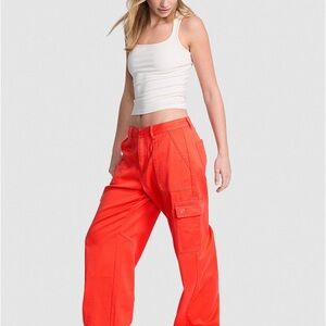 Victoria secret pink Orange Cargo Pants